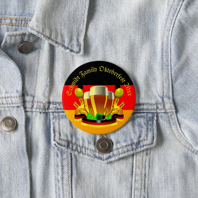 Bóton Redondo 7.62cm Alterar Ano de Texto Octoberfest 20xx Óculos de Ce (In Situ)