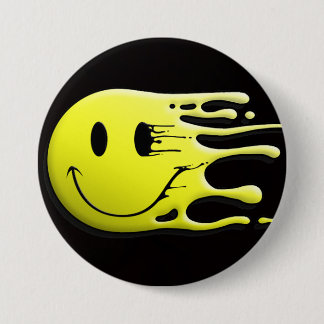 Bóton Redondo 7.62cm amarelo no fundo preto