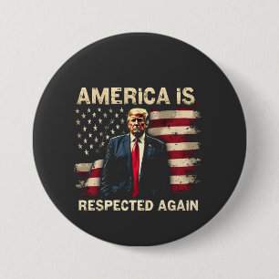 Bóton Redondo 7.62cm América é respeitada novamente Trump USA 4 de julh