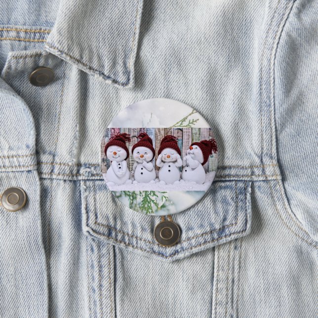 Bóton Redondo 7.62cm Amizade Veste Um Dia Frio (In Situ)