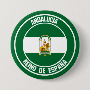 Bóton Redondo 7.62cm Andalucía Round Emblem