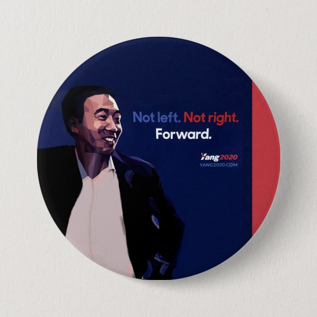 Bóton Redondo 7.62cm Andrew Yang 2020 (Frente)