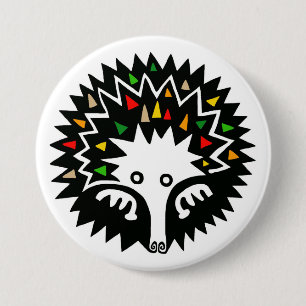 Bóton Redondo 7.62cm Animais selvagens - ECHIDNA - Vida selvagem austra