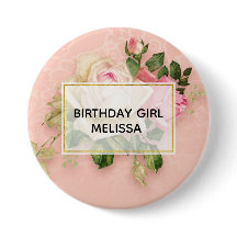 Aniversário Garota Rosa e Rosa Branca Buquê Floral