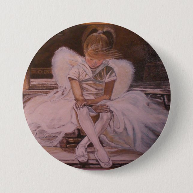 Bóton Redondo 7.62cm Anjo da dança (Frente)