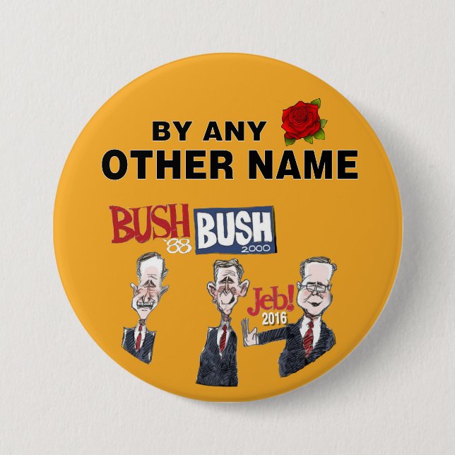 Bóton Redondo 7.62cm Anti-Jeb Bush 2016 (Frente)