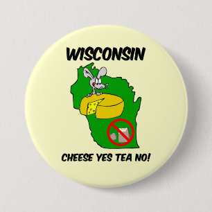Bóton Redondo 7.62cm Anti tea party de Wisconsin