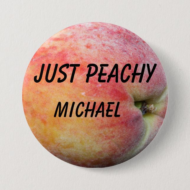 Bóton Redondo 7.62cm Apenas Peachy (Frente)