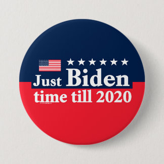 Bóton Redondo 7.62cm Apenas tempo de Biden