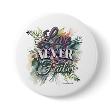 Aquarela Floral Amor Nunca Falha Escritura
