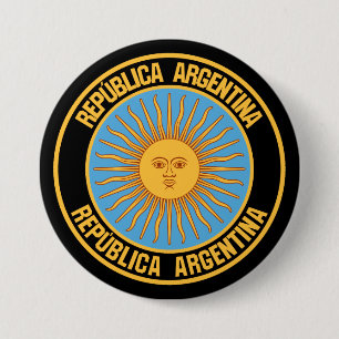 Bóton Redondo 7.62cm Argentina Round Emblem