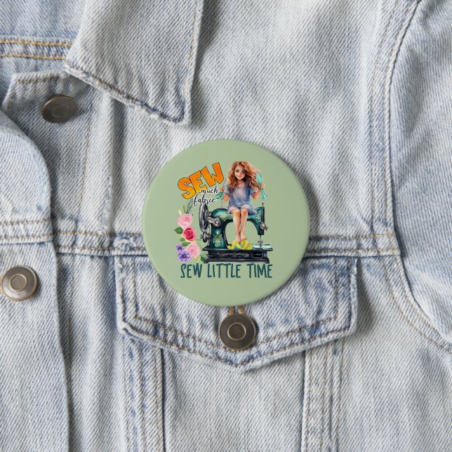 Bóton Redondo 7.62cm arte de costurar palavras bonitas (In Situ)