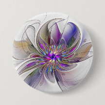 Arte de Fractal Abstrato Flor Energética e Colorid