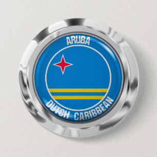 Bóton Redondo 7.62cm Aruba Round Emblem