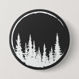 Bóton Redondo 7.62cm Árvore Florestal Floral Árvore Amadora Florestal