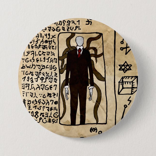 Bóton Redondo 7.62cm As Páginas do Necronomicon (Frente)