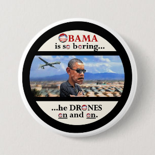 Bóton Redondo 7.62cm Assassino do zangão de Anti-Obama