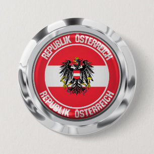 Bóton Redondo 7.62cm Áustria Round Emblem