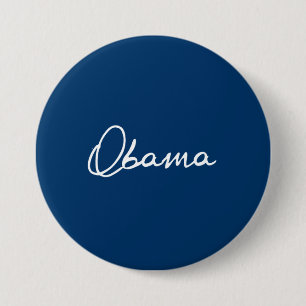 BÓTON REDONDO 7.62CM AUTÓGRAFO DE OBAMA