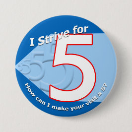 Bóton Redondo 7.62cm Azul - esforce-se para 5 botões