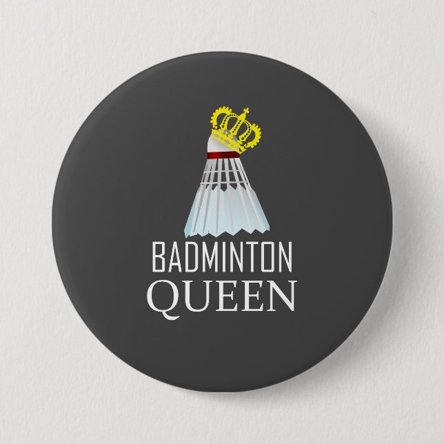 Bóton Redondo 7.62cm Badminton Queen (Frente)