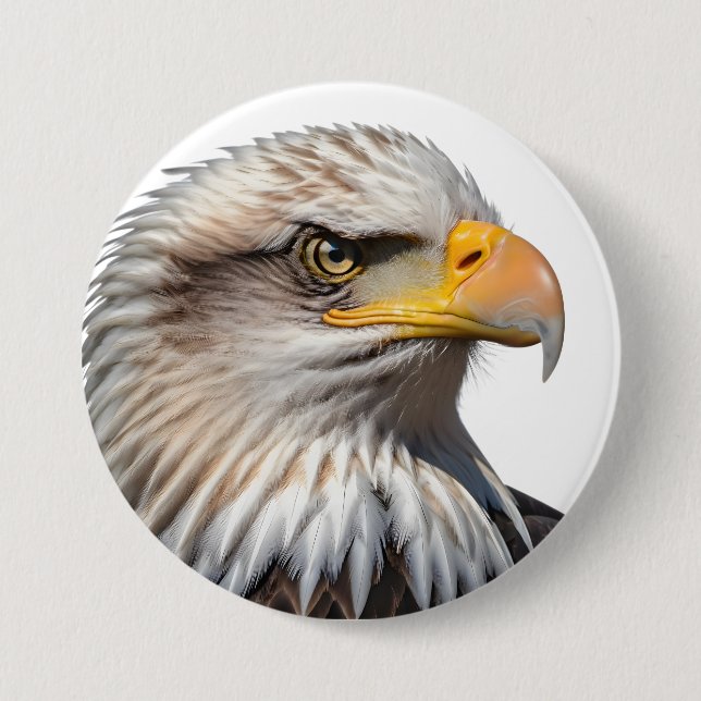 Bóton Redondo 7.62cm Bald Eagle Profile (Frente)
