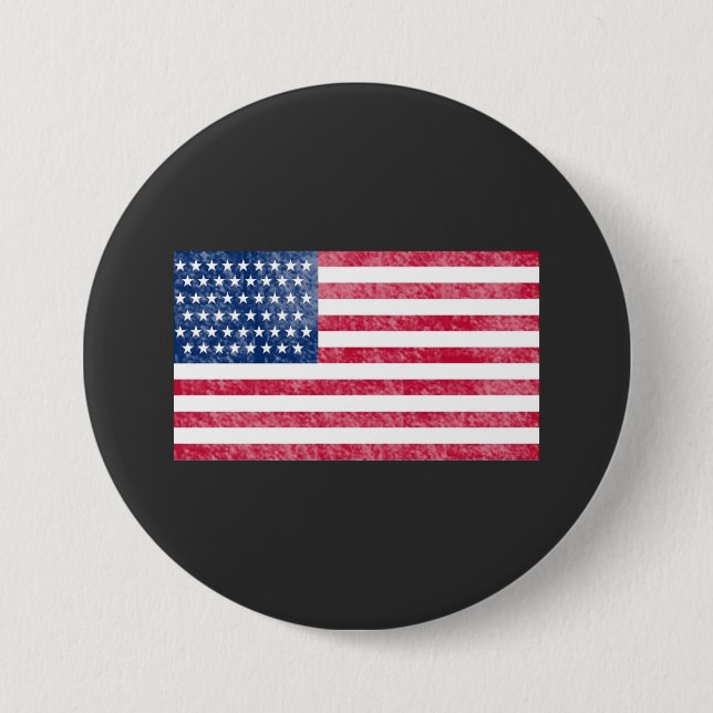 Bóton Redondo 7.62cm bandeira americana (Frente)