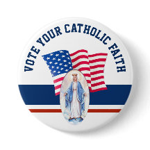 Bandeira Americana Abençoada Virgem Mary VOTE