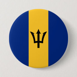 Bóton Redondo 7.62cm Bandeira Barbadiana (Barbados) (Bajan)