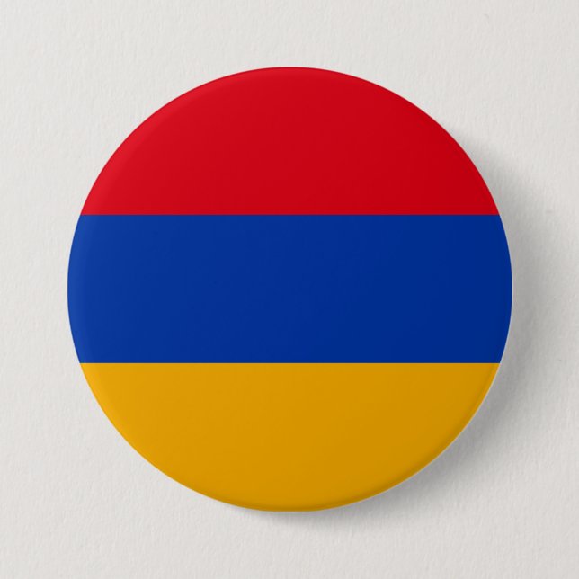 Bóton Redondo 7.62cm Bandeira da Armênia (Frente)