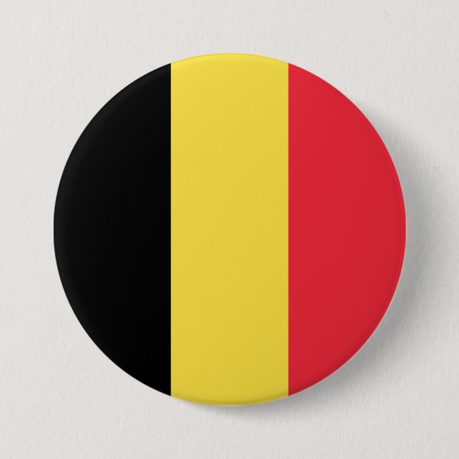 Bóton Redondo 7.62cm Bandeira da Bélgica (Frente)
