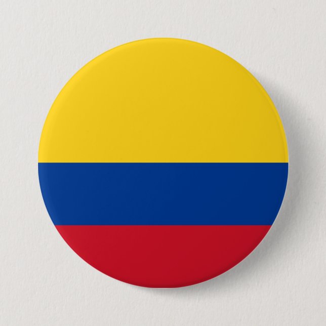 Bóton Redondo 7.62cm Bandeira da Colômbia (Frente)