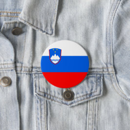 Bóton Redondo 7.62cm Bandeira da Eslovênia