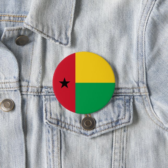 Bóton Redondo 7.62cm Bandeira da Guiné-Bissau (In Situ)