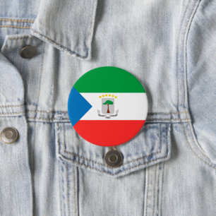 Bóton Redondo 7.62cm Bandeira da Guiné Equatorial