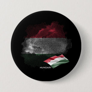 Bóton Redondo 7.62cm bandeira da Hungria