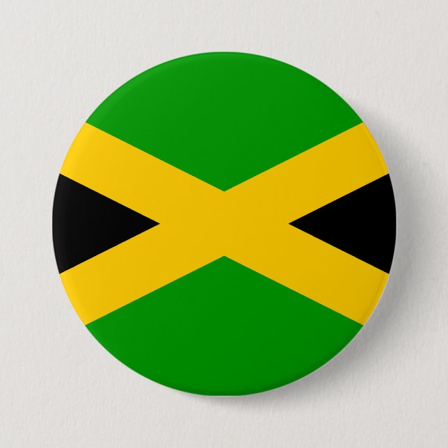 Bóton Redondo 7.62cm Bandeira da Jamaica (Frente)
