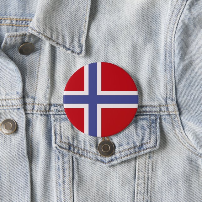 Bóton Redondo 7.62cm Bandeira da Noruega (In Situ)