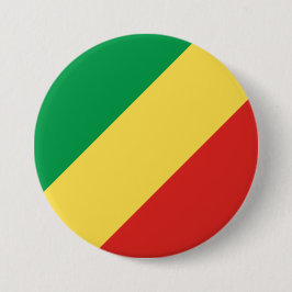 Bóton Redondo 7.62cm Bandeira da República do Congo
