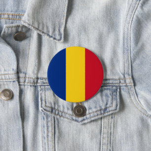 Bóton Redondo 7.62cm Bandeira da Romênia
