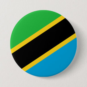 Bóton Redondo 7.62cm Bandeira da Tanzânia