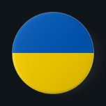 Bóton Redondo 7.62cm Bandeira da Ucrânia<br><div class="desc">Bandeira da Ucrânia</div>