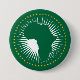 Bóton Redondo 7.62cm Bandeira da União Africana (África) (Panáfrica)