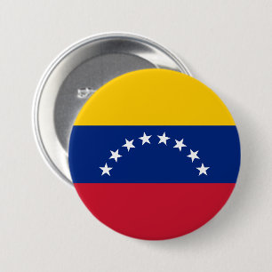 Bóton Redondo 7.62cm Bandeira da Venezuela personalizada