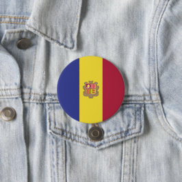 Bóton Redondo 7.62cm Bandeira de Andorra