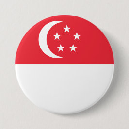 Bóton Redondo 7.62cm Bandeira de Singapura