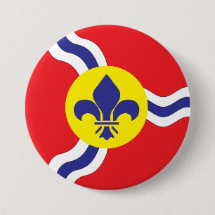 Bóton Redondo 7.62cm Bandeira de St Louis