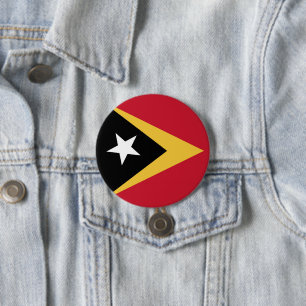 Bóton Redondo 7.62cm bandeira de Timor Leste
