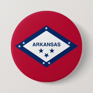 Bóton Redondo 7.62cm Bandeira do Arkansas