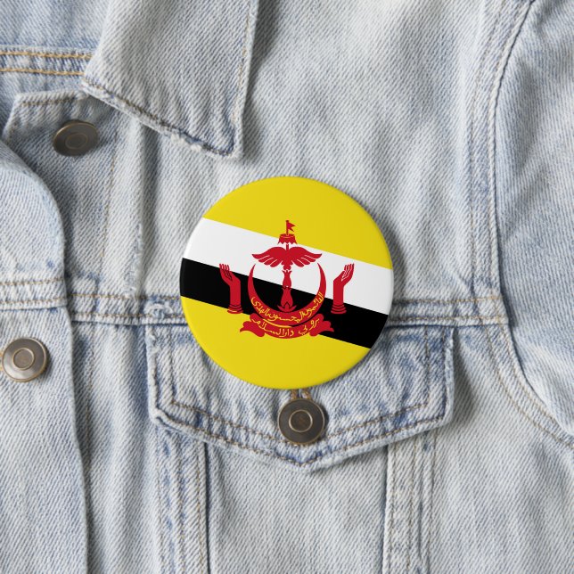 Bóton Redondo 7.62cm Bandeira do Brunei (In Situ)